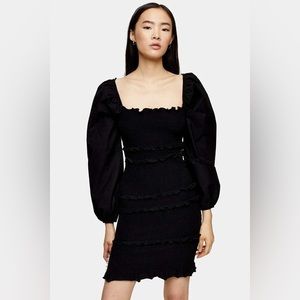 Topshop shirred midi dress NWT